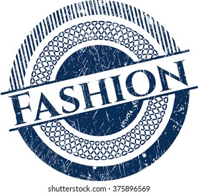 Fashion rubber stamp with grunge texture