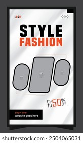 Fashion sale ads story template design
