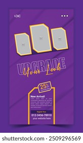 Fashion sale ads story template design
