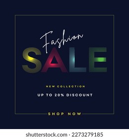 Fashion Sale Banner _ Up to Discount Template Design Vector