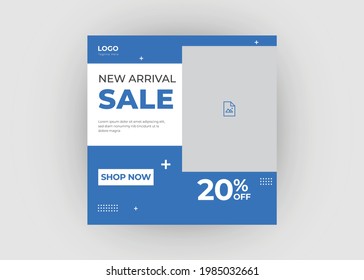 Fashion sale banner design. New arrival fashion social media design. Clothing brand promotion banner. Fashion sale flyer poster leaflet design.