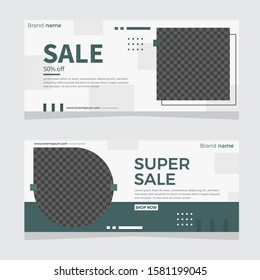 fashion sale banner design template