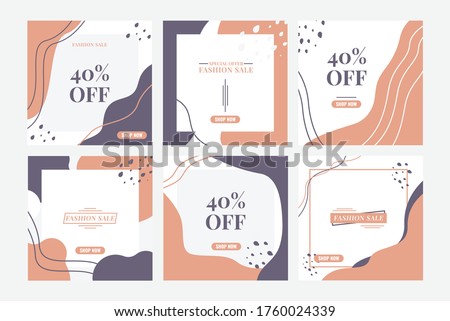 Fashion Sale Banner Instagram Feeds Design Template Social Media Post Elegant and modern