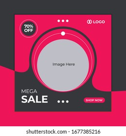 Fashion, sale banner, Social media banner, sale banner layout design. Set of web banners for shopping, sale, 