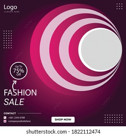 fashion sale banner social media banner Premium Vector Template
