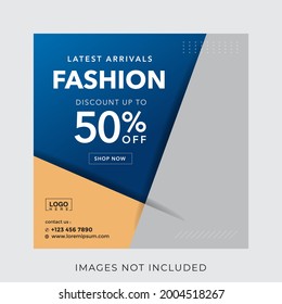 fashion sale banner social media post template