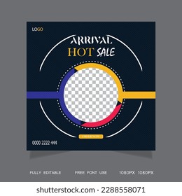 Fashion sale banner and social media promotion template 