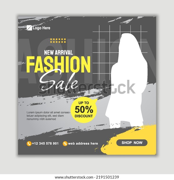 fashion\
sale banner template design. Vector\
illustration