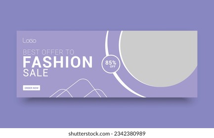 Fashion sale collection offer Facebook cover template