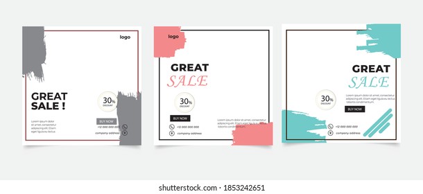 fashion sale concept banner template design. Discount abstract promotion layout poster
