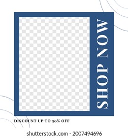 Fashion sale discount poster social media post template modern minimalist style