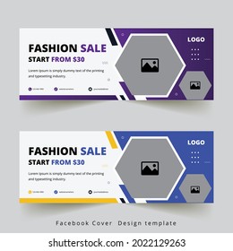 Fashion Sale Facebook Cover Design template