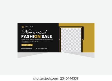 fashion sale facebook cover design template.