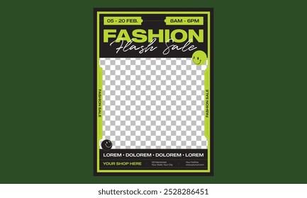 Fashion Sale Flyer. Banner sale poster. Promotion flyer, discount voucher template special offer market brochure.