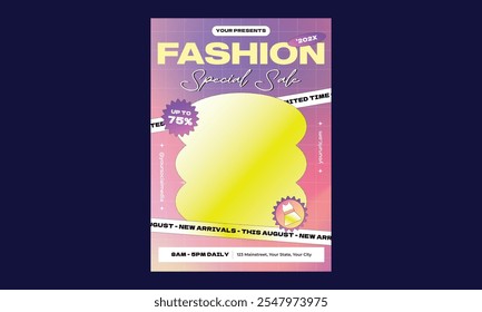 Fashion Sale Flyer. Creative vector illustration graphic design.