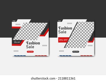fashion sale flyer template design for social media post