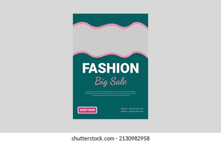 Fashion Sale flyer template design. Big sale flyer poster leaflet design. New arrival fashion sale flyer template, cover, a4 size, flyer, poster, print ready