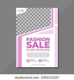 Fashion sale flyer template design