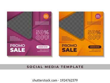 Fashion sale flyer template for social media post