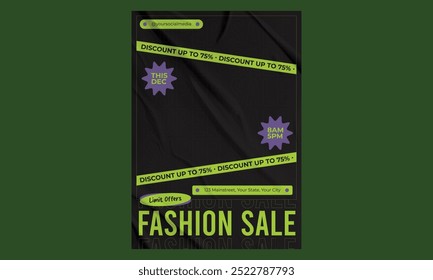 Fashion Sale Flyer.  Vector template