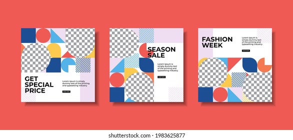 Fashion sale instagram post and social media banner template