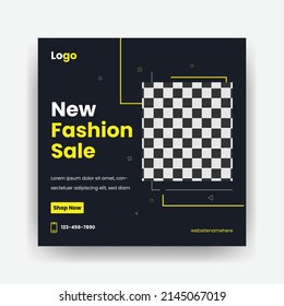 Fashion sale instagram post and social media banner