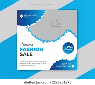 Fashion sale Instagram post and social media banner template
