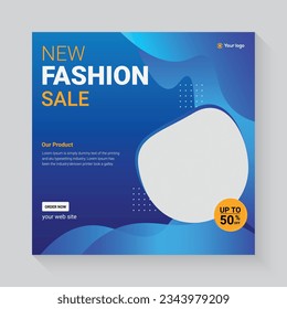 Fashion sale instagram post and social media banner template, product advert design