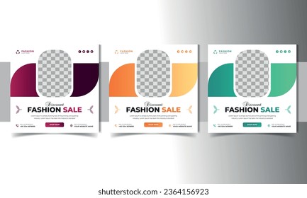 Fashion sale Instagram post template.fashion social media post template.