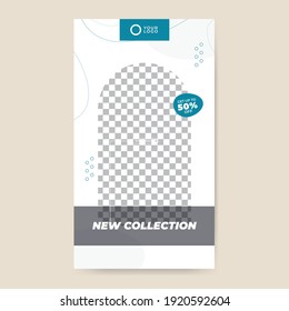 Fashion sale new collection social media post, instastory template