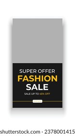 Fashion sale offer social media story banner template