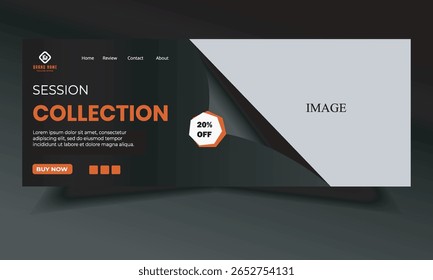 Fashion sale offer social media facebook cover header and new season fashion sale shopping banner design