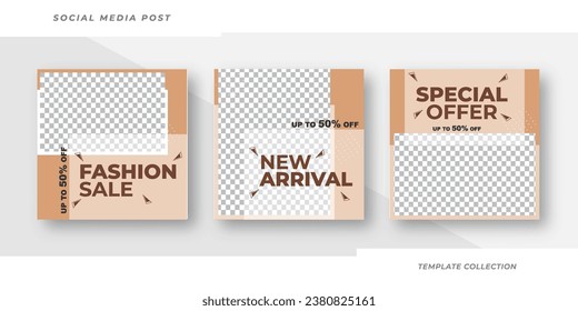 Fashion sale post design template background banner template design. Vector illustration