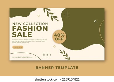 Fashion sale promotion banner template