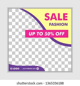 Fashion Sale Social Banner Template Vector