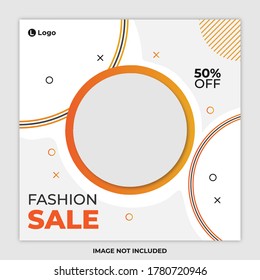 Fashion sale social media banner template