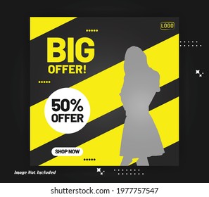 Fashion Sale Social Media Banner Vector Template