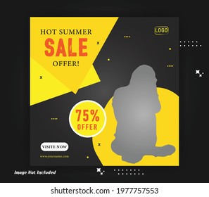 Fashion Sale Social Media Banner Vector Template