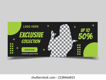 fashion sale social media banner template, web banner template