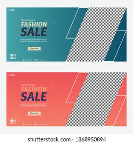 Fashion sale social media cover template design set. Vector social media template design. Banner, poster, post, leaflet design template layout