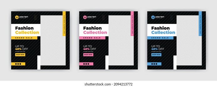 Fashion sale social media cover banner post template design