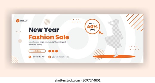 Fashion sale social media cover banner post template