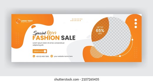 Fashion sale social media cover banner template