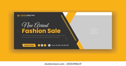 fashion sale social media cover banner design template. fashion sale cover photo design. fashion sale web banner