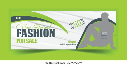 Fashion sale social media cover design template
