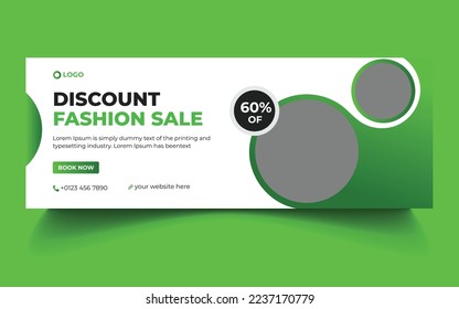 fashion sale social media facebook cover template