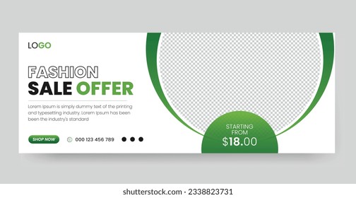 Fashion Sale Social Media Facebook Cover Design Template. Sale Social media Cover page Design Template,
Promotion Brand Fashion super sale banner. Website ad design