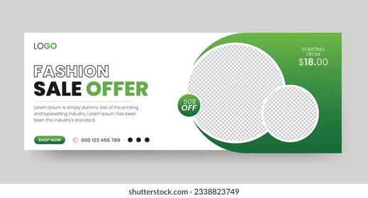 Fashion Sale Social Media Facebook Cover Design Template. Sale Social media Cover page Design Template,
Promotion Brand Fashion super sale banner. Website ad design