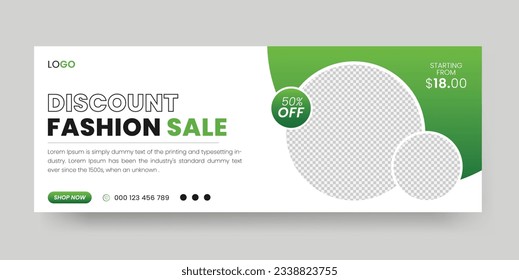 Fashion Sale Social Media Facebook Cover Design Template. Sale Social media Cover page Design Template,
Promotion Brand Fashion super sale banner. Website ad design