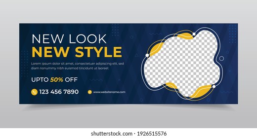Fashion sale Social media photo cover and web banner template